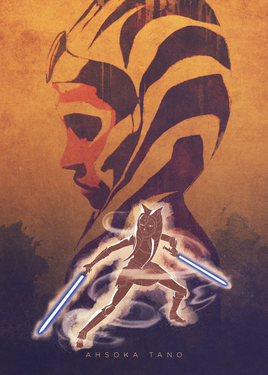 Ahsoka Tano Poster Print  metal posters - Displate