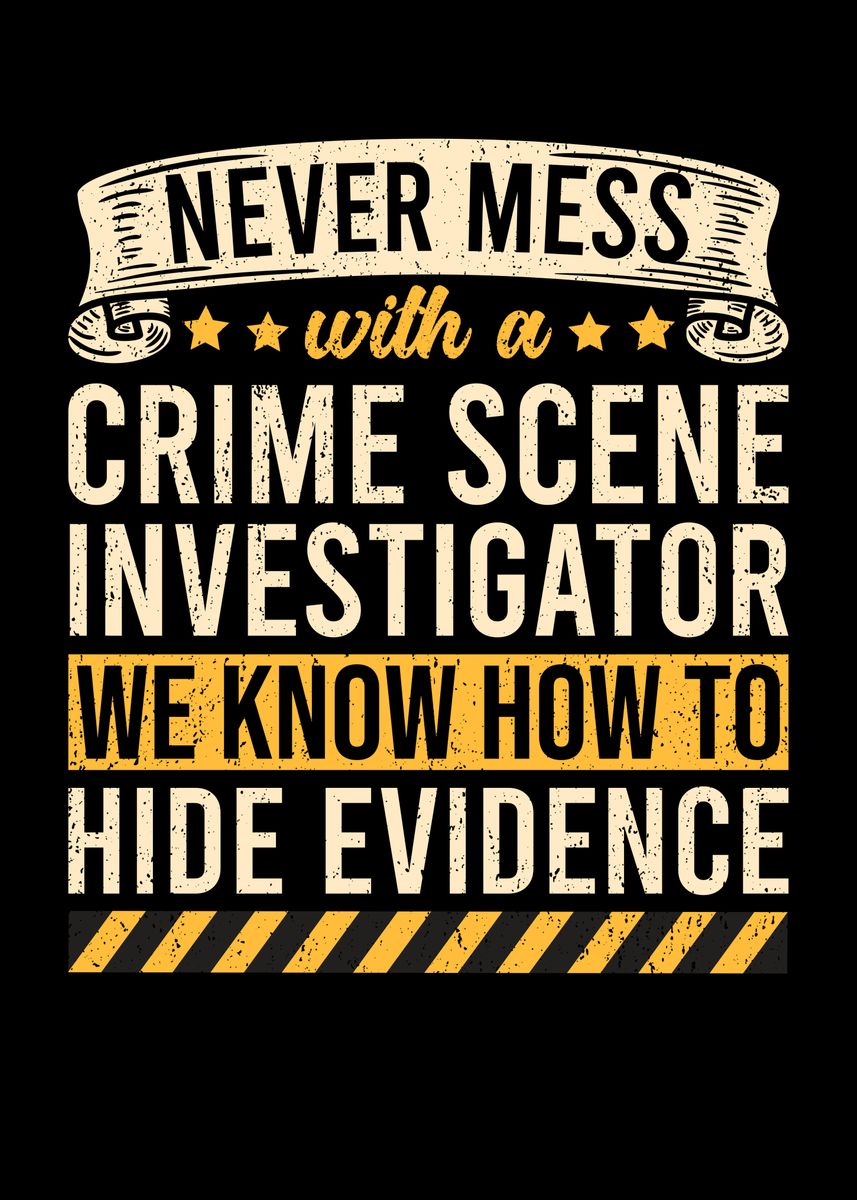 'Forensic Science And Crime' Poster, picture, metal print, paint by