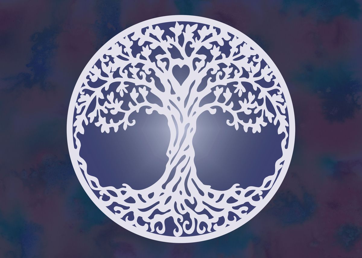 ‘Tree of Life Circle’ Poster by Lotti Brown | Displate