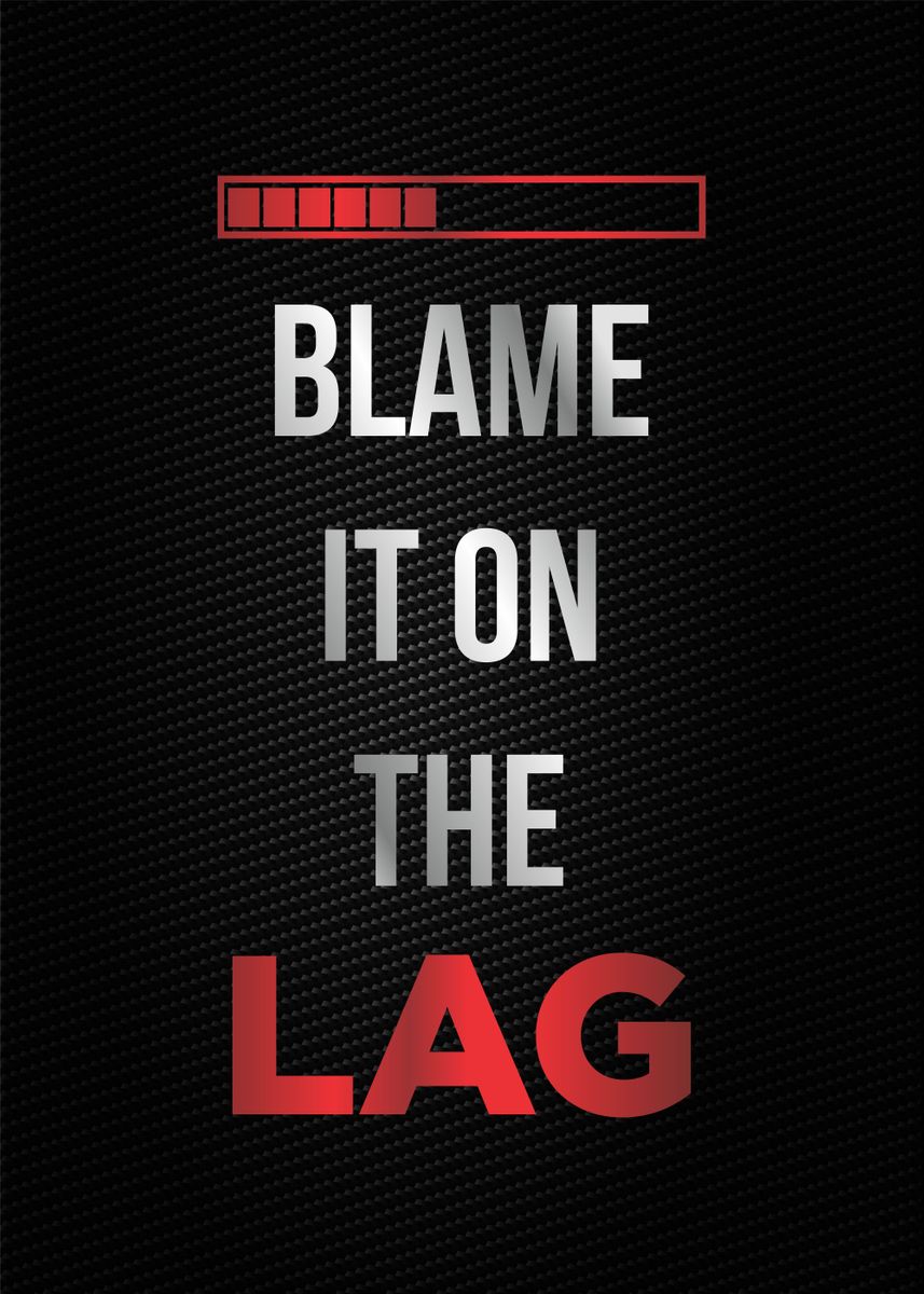 Sottobicchiere Quadrato 9x9 Cm – Frase Blame It On The Lag, Finitura Lucida
