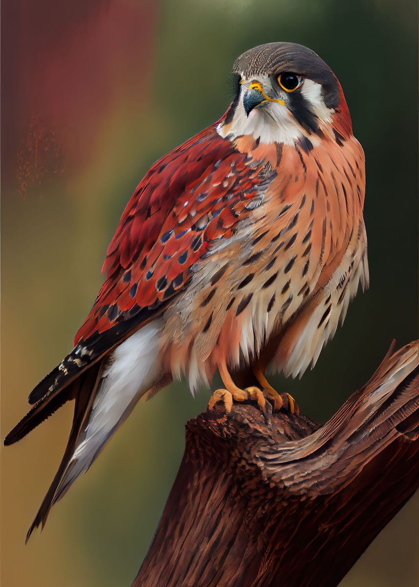 'American Kestrel Falcon ' Poster, picture, metal print, paint by ...