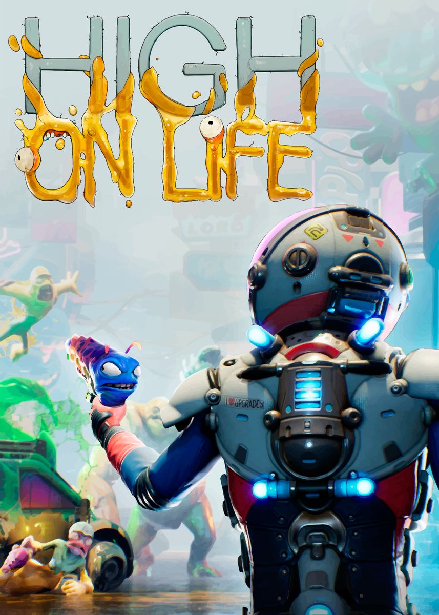 'High On Life' Poster, picture, metal print, paint by Vonim Jr Displate