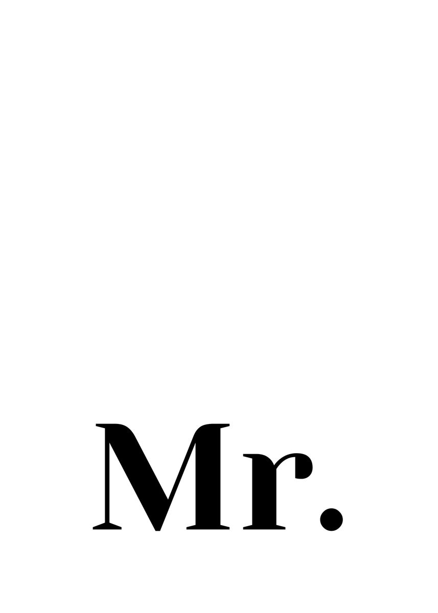 'MR' Poster, picture, metal print, paint by SoulArt Shop | Displate