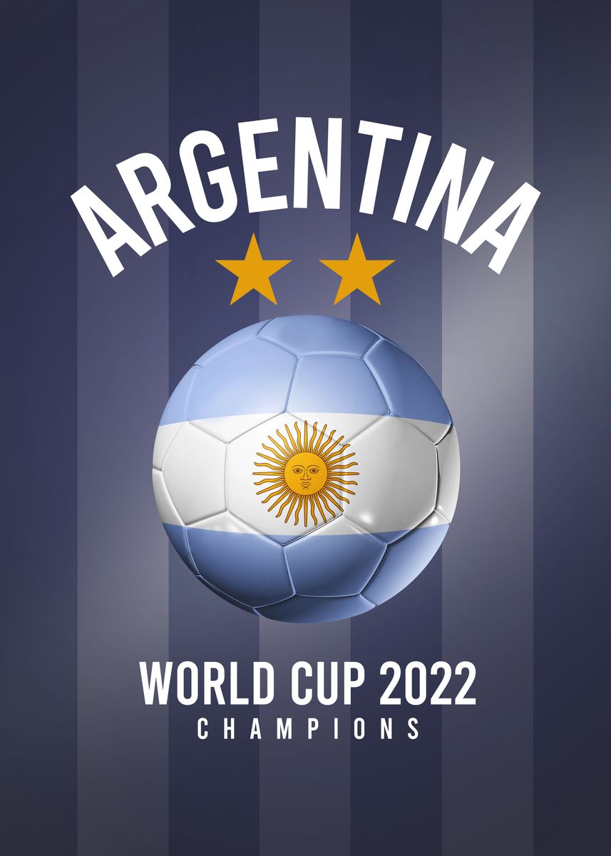 ARGENTINA WINS THE 2022 WORLD CUP 19”x13” COMMEMORATIVE POSTER