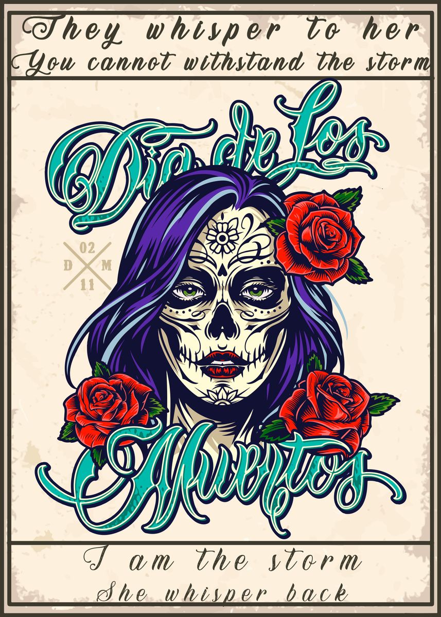 'Quotes Dia De Los Muertos ' Poster, picture, metal print, paint by ...