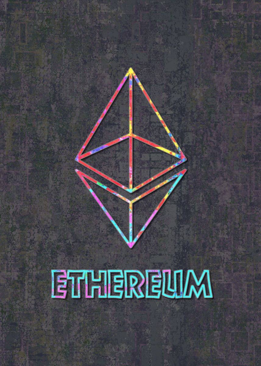 'Ethereum ETH' Poster, picture, metal print, paint by Jeremy Aiyadurai