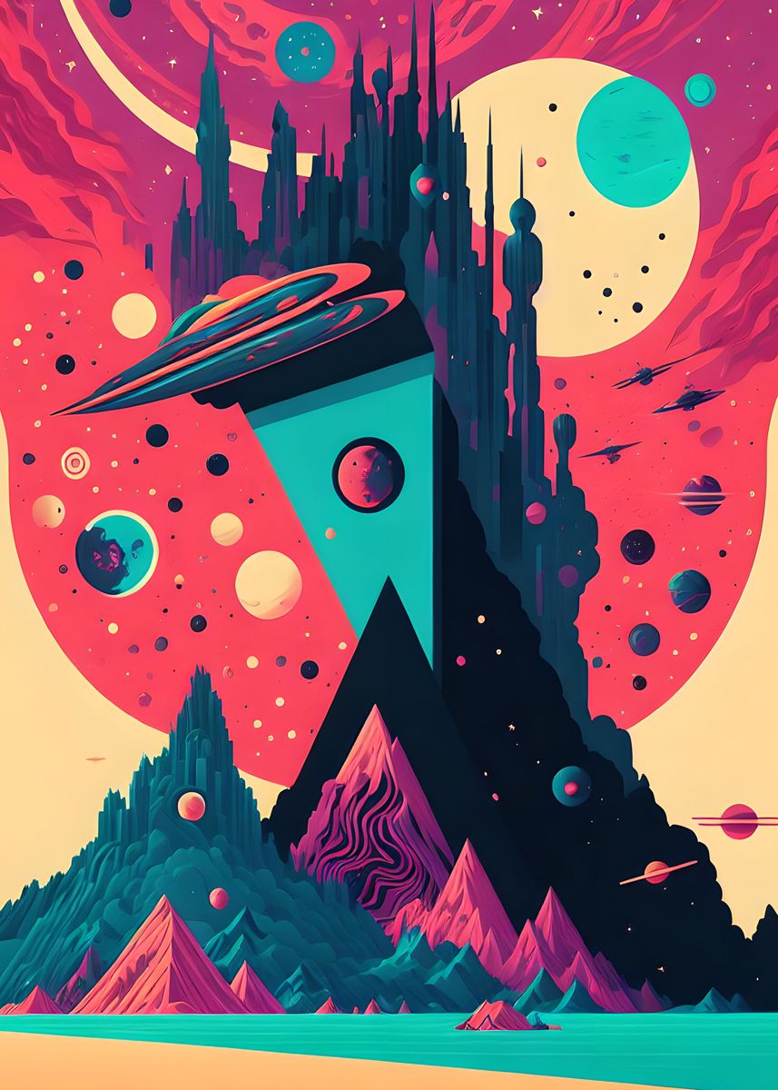 'Alien Planet' Poster, picture, metal print, paint by Lukasz Kobylka ...