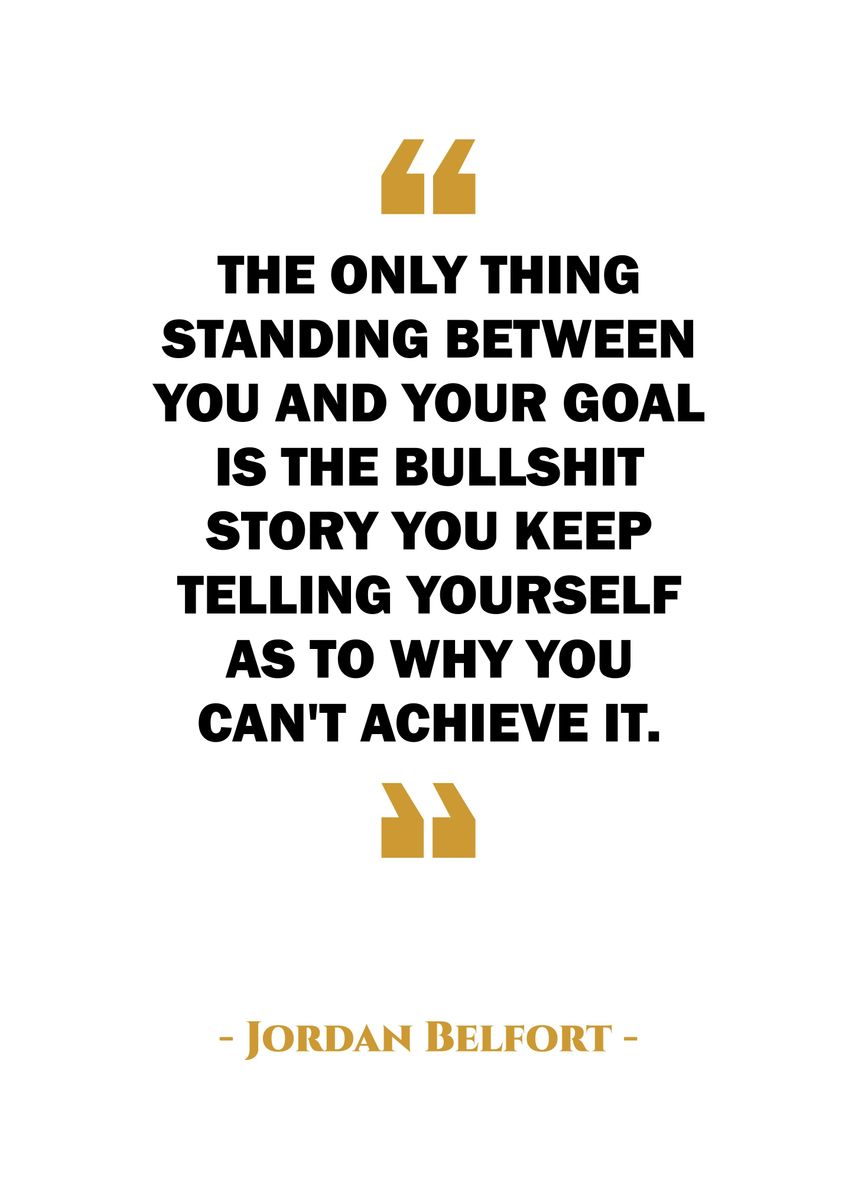 'Jordan Belfort Quote' Poster, picture, metal print, paint by Dede ...
