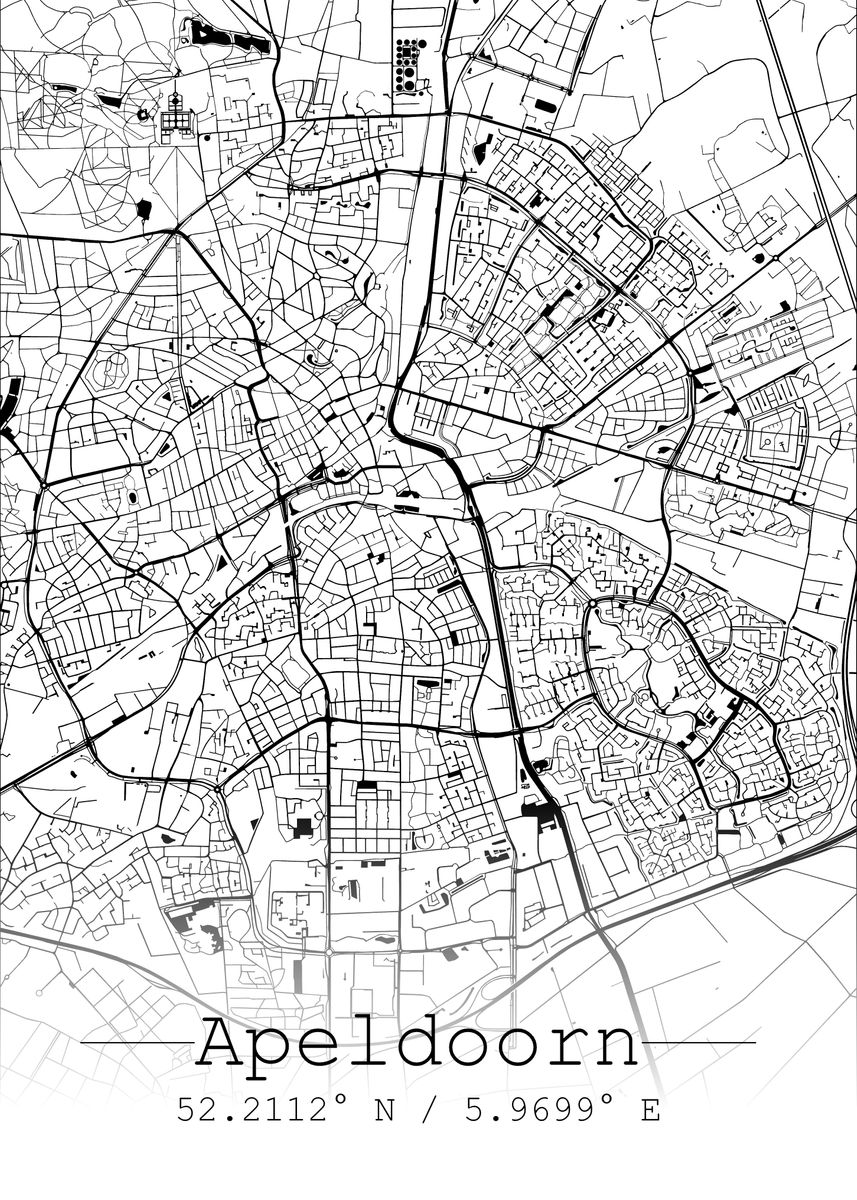 'Apeldoorn' Poster, picture, metal print, paint by Chiel Bastiaansen