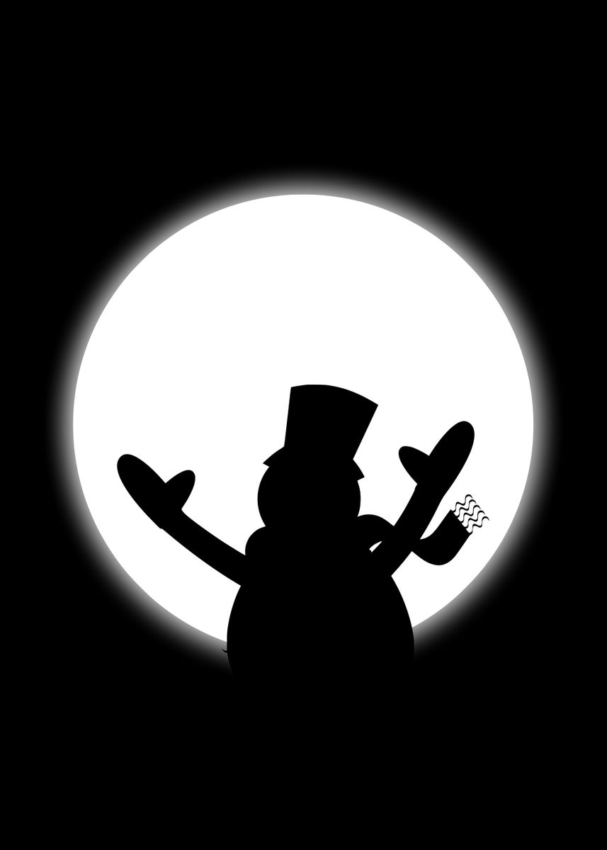 'Snowman' Poster, picture, metal print, paint by Surreal Print Displate