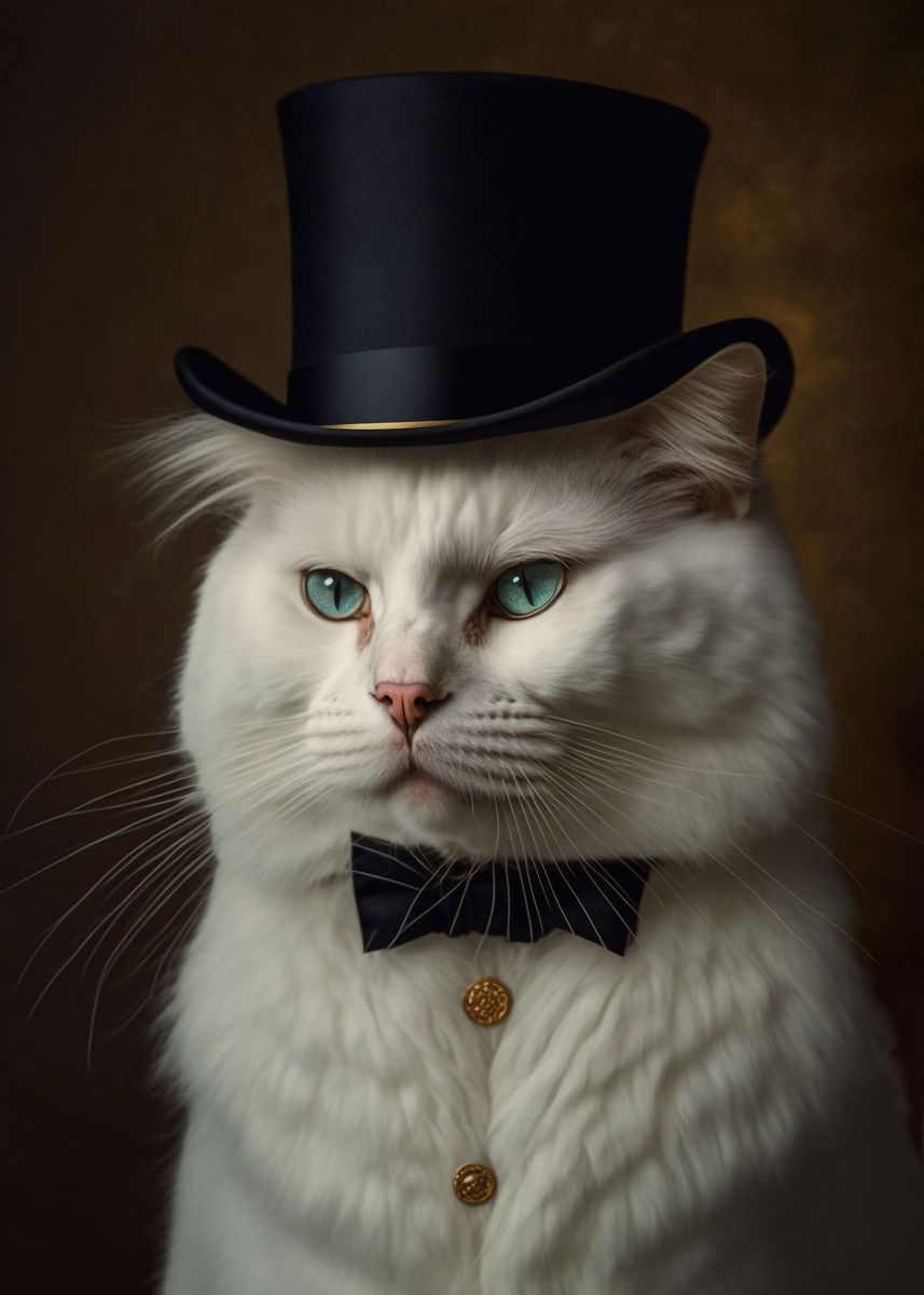 'Gentleman cat' Poster, picture, metal print, paint by Giordano Aita ...