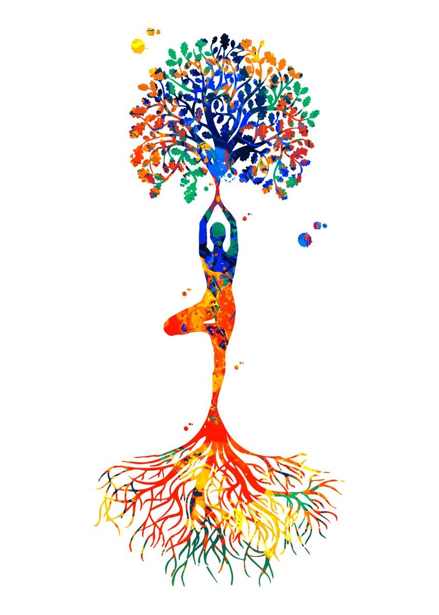 'Yoga Tree Pose' Poster, picture, metal print, paint by Dalton Joyce ...