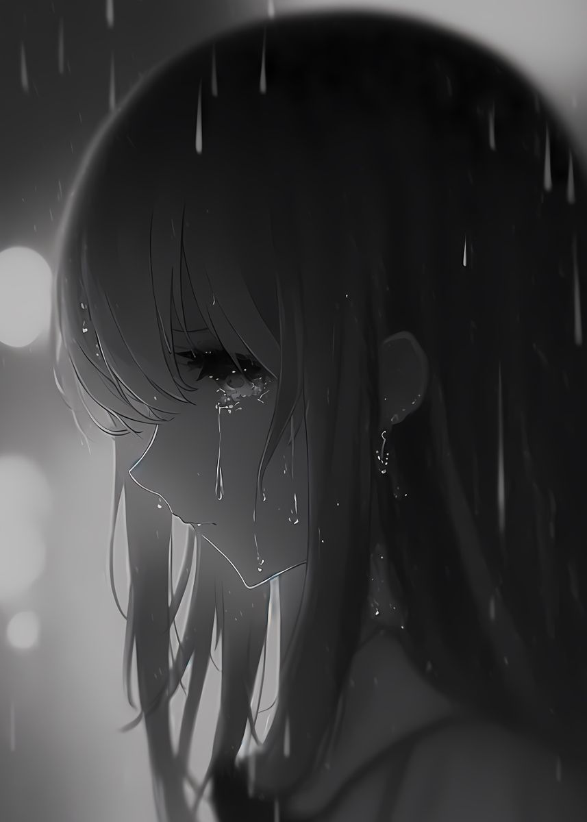 sad anime girl ' Poster by artH | Displate