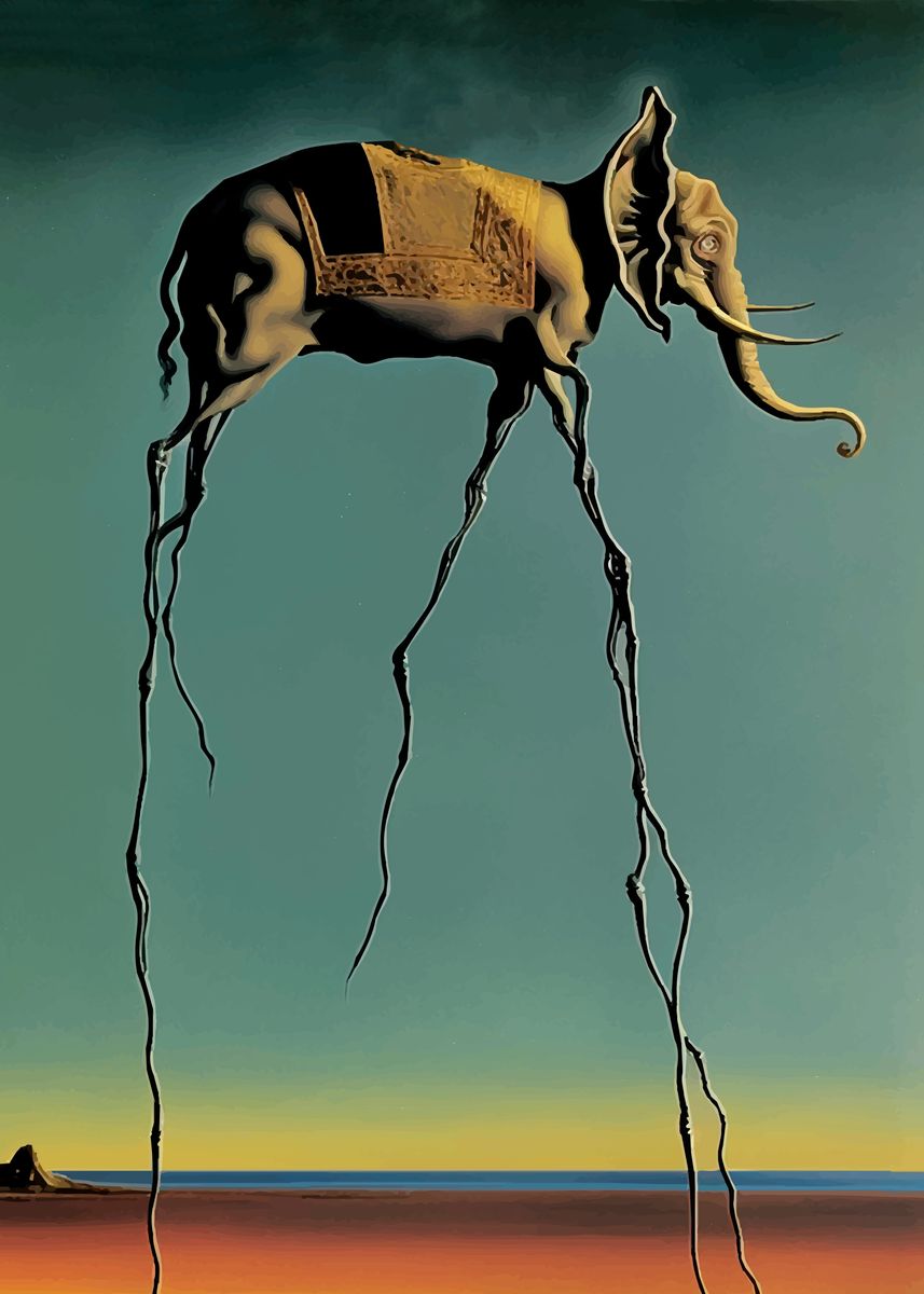 ELEPHANT SALVADOR DALI ' Poster by Osvaldo Ramos Artist | Displate