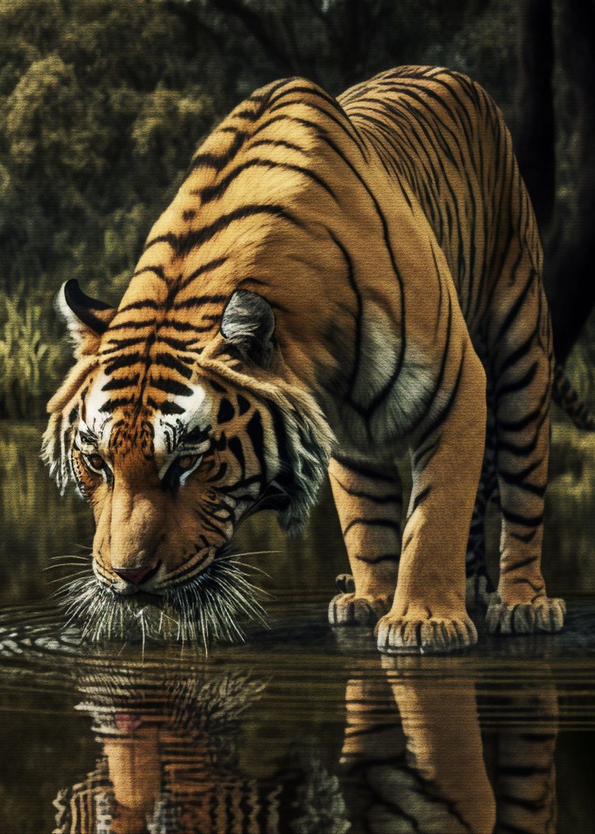 'Tiger Portrait' Poster by Muh Asdar | Displate