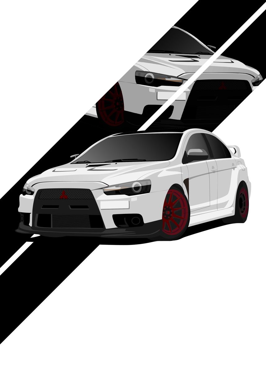 'Lancer Evolution X' Poster, picture, metal print, paint by Ahmad Nur ...