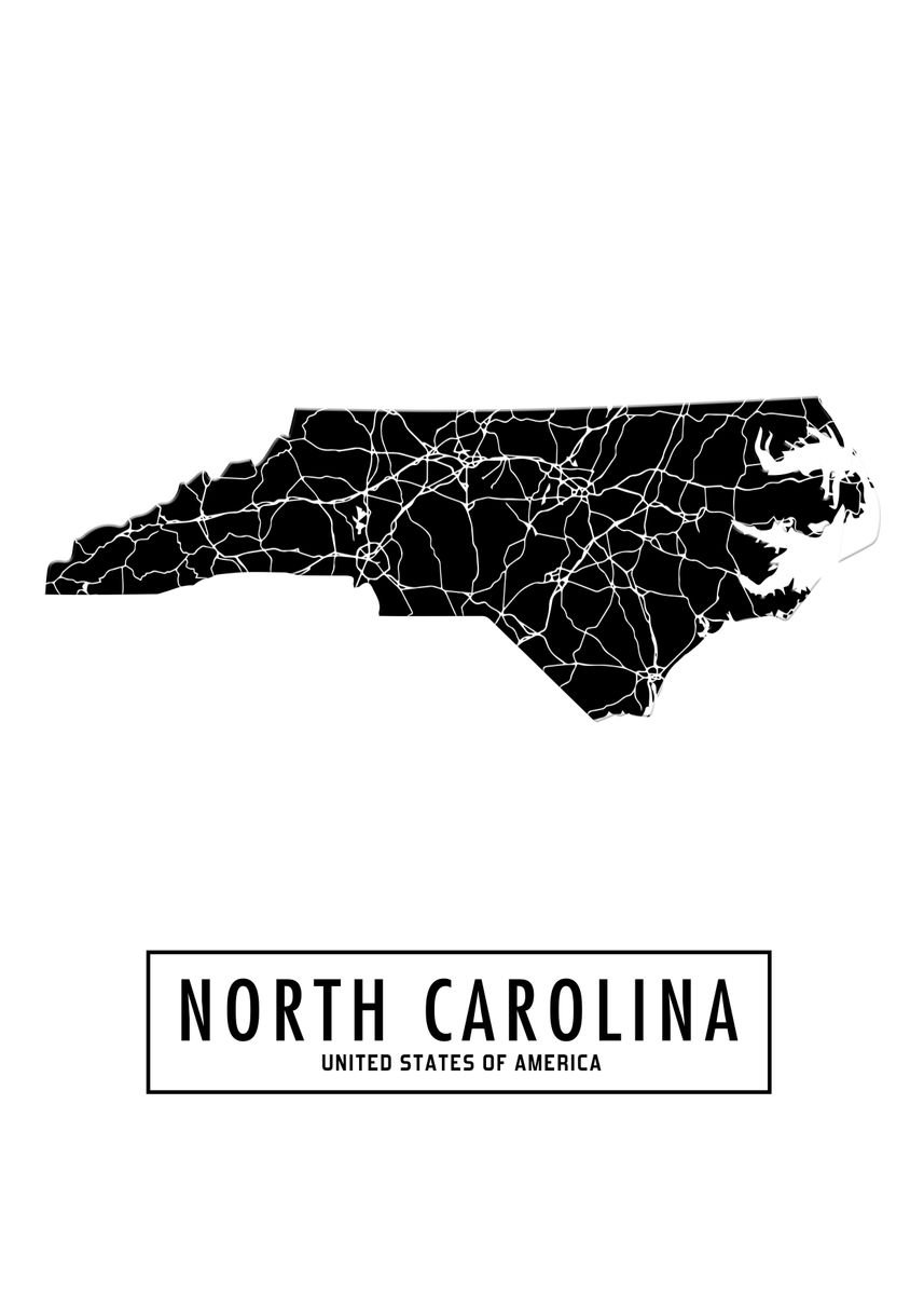 'North Carolina USA' Poster, picture, metal print, paint by Terrance ...