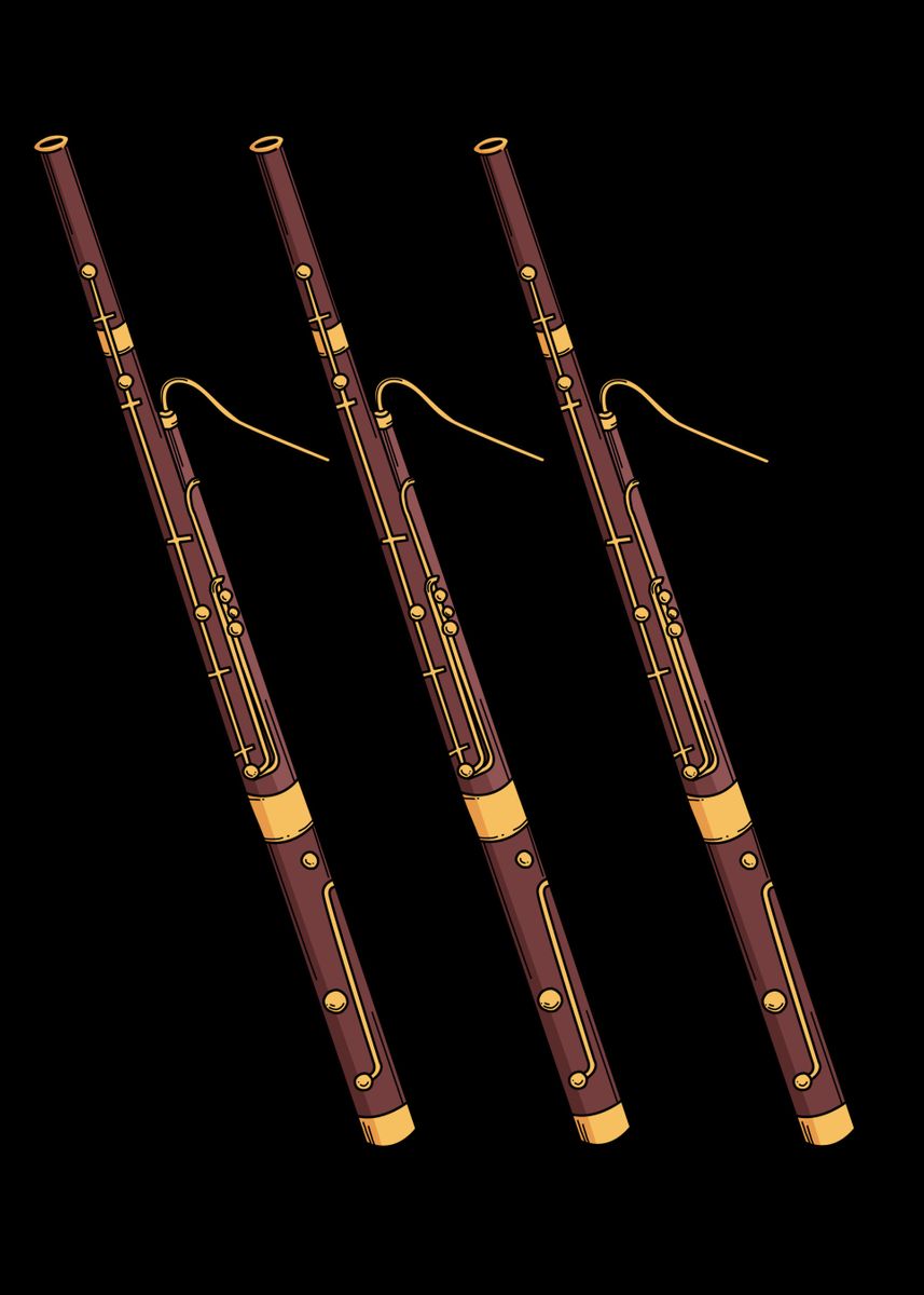 'Jazz Music Gift Bassoon' Poster by PangolinArts Displate