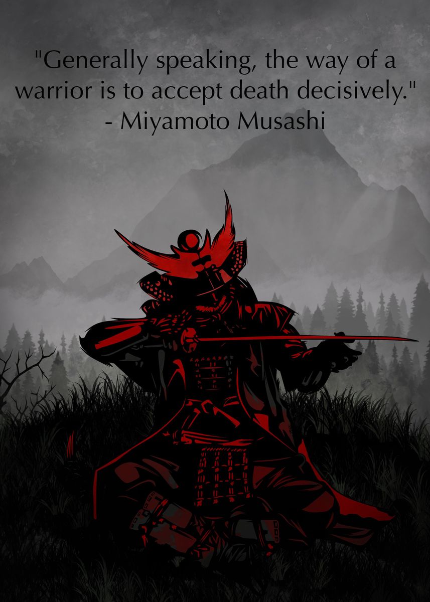 'Quotes japanese Warrior' Poster, picture, metal print, paint by ...