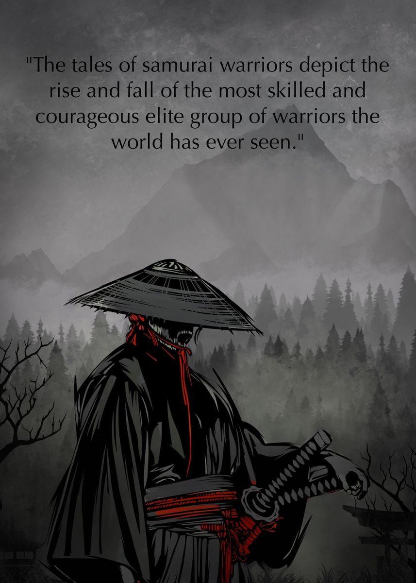 'Quote japanese Warrior' Poster, picture, metal print, paint by ...