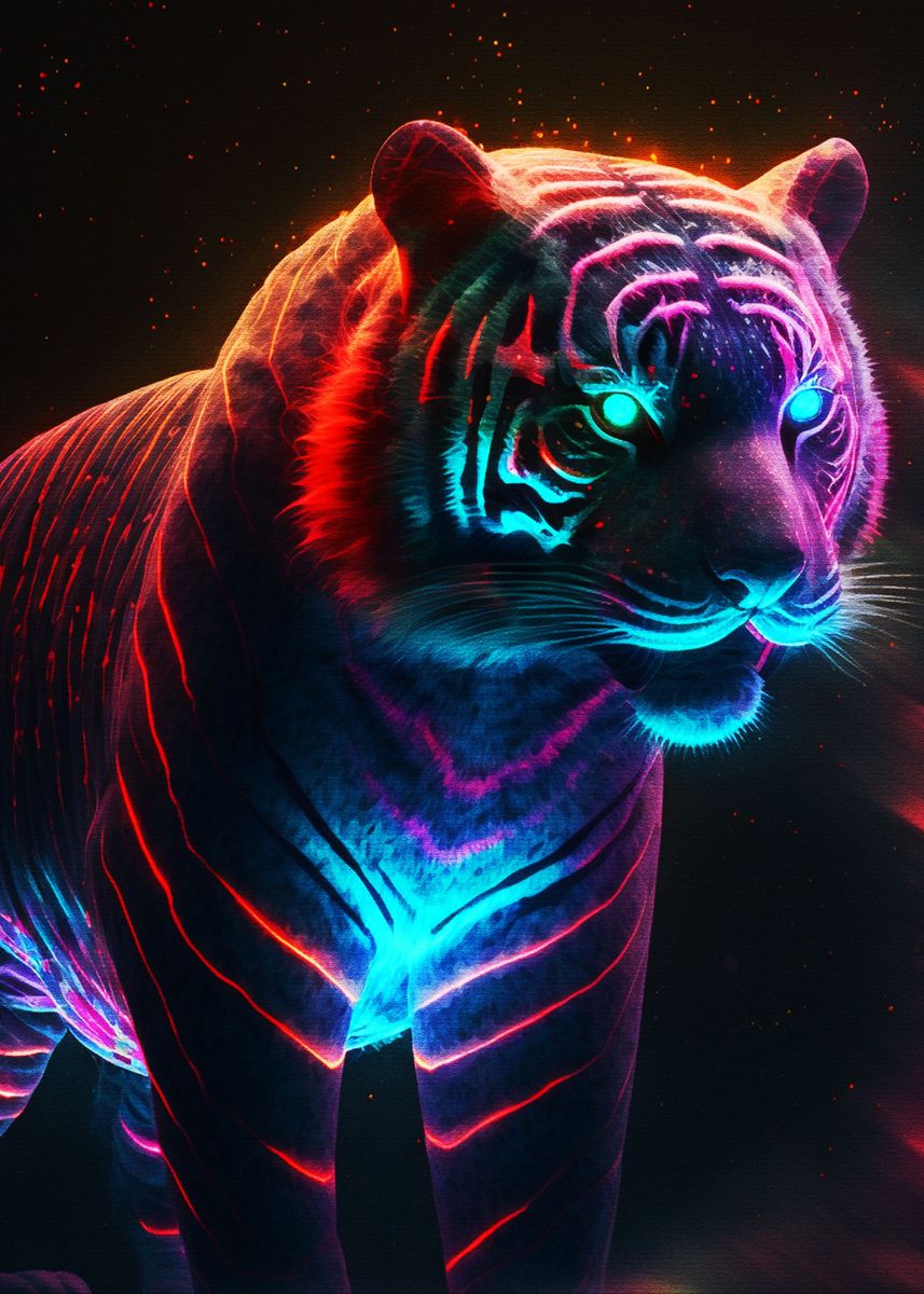 Tigre Néon Brillant