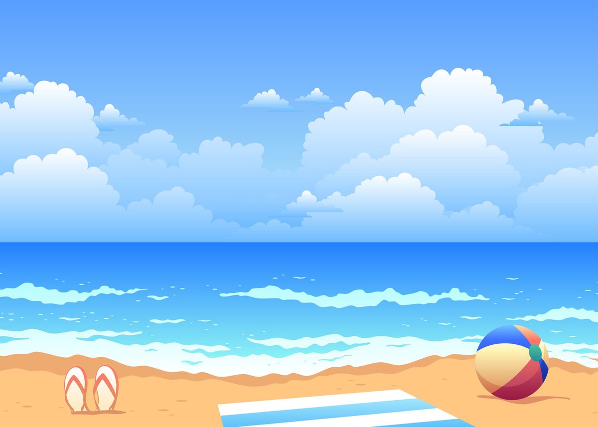 'Beach Landscape' Poster by Nae Displate