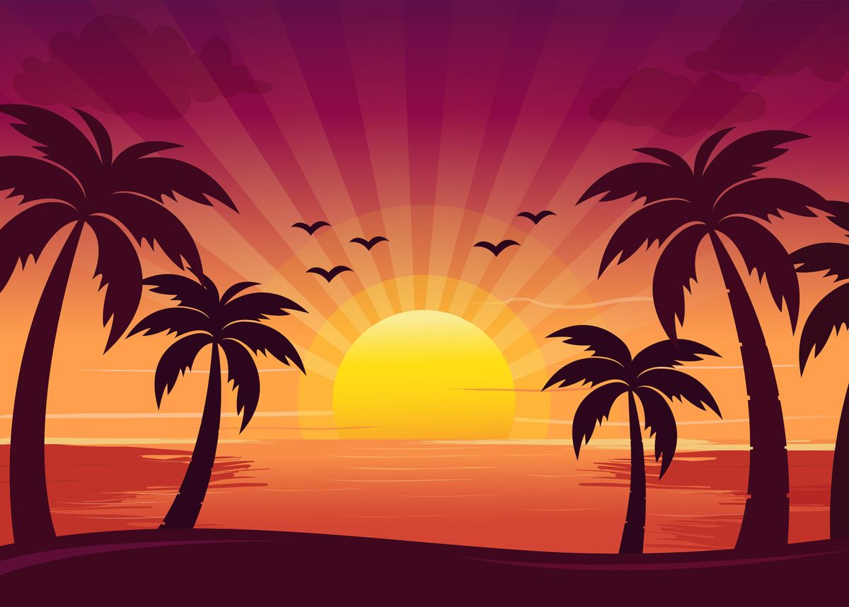 'Beach Landscape' Poster by Nae Displate