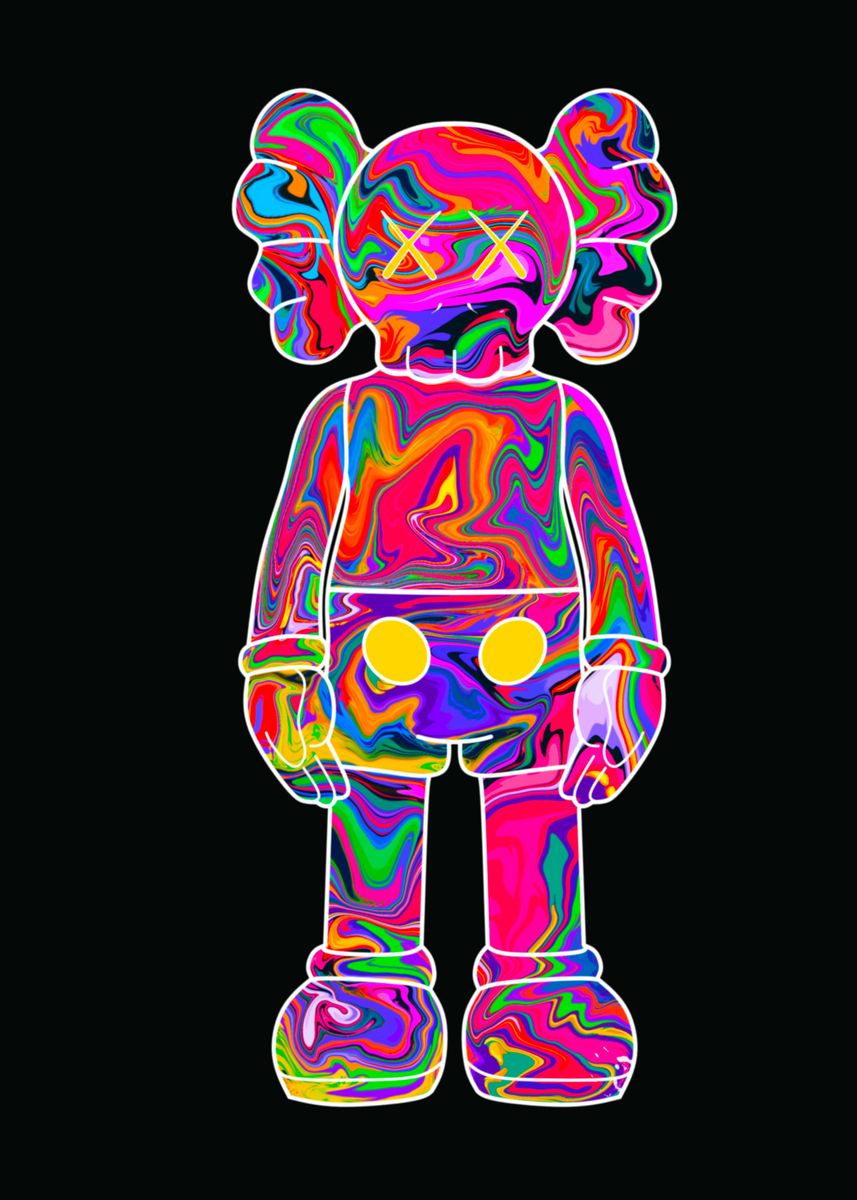 'pop art kaws' Poster, picture, metal print, paint by Boon Edgar Displate