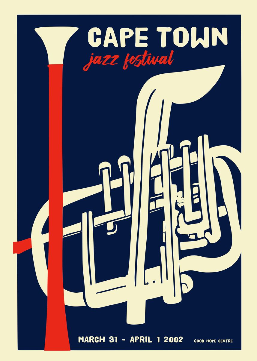 'Cape Town Jazz Festival' Poster, picture, metal print, paint by