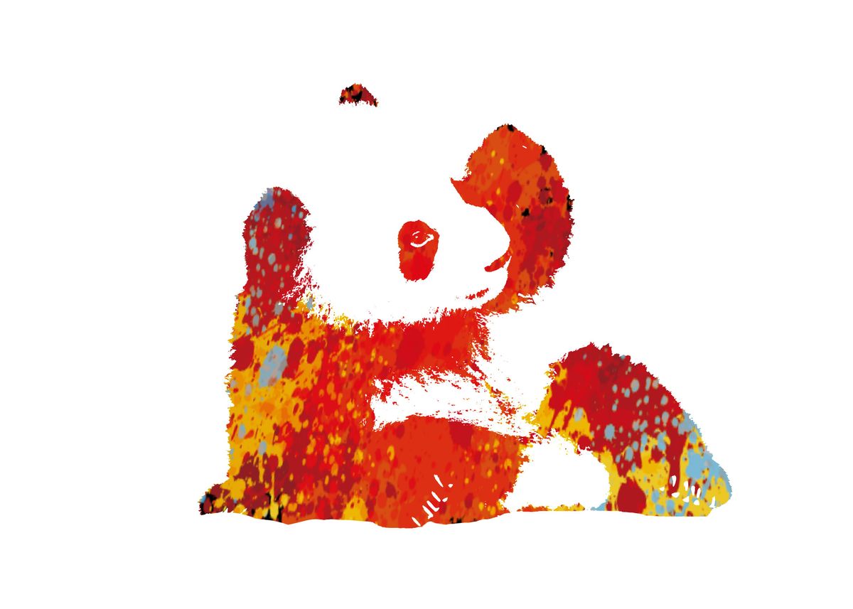 'Panda Color Full' Poster by Ryan Displate