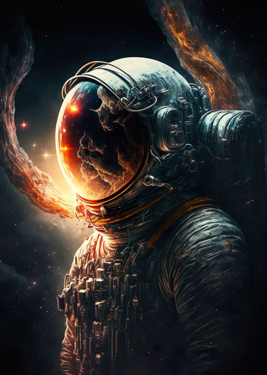 'Astronaut' Poster, picture, metal print, paint by royalsigns | Displate