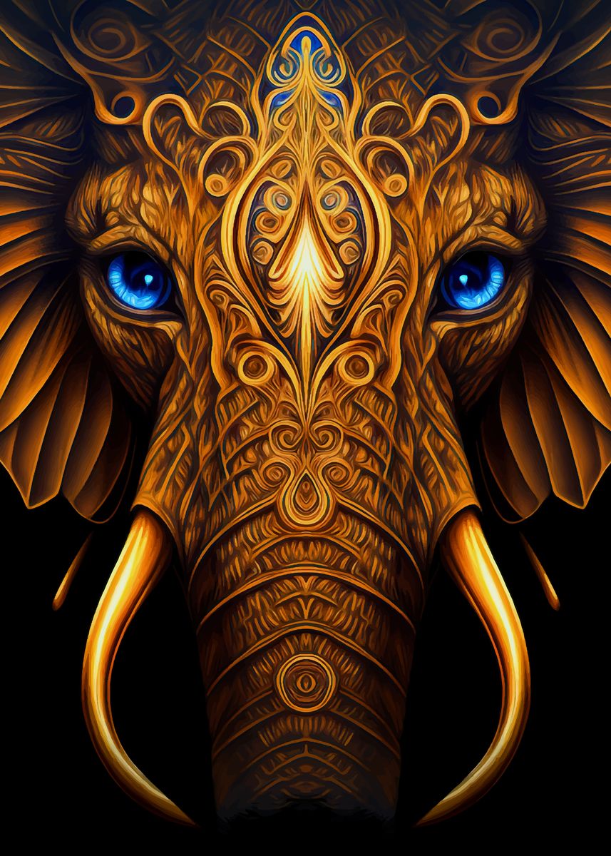 'Elephant Fantasy art 8' Poster, picture, metal print, paint by ...