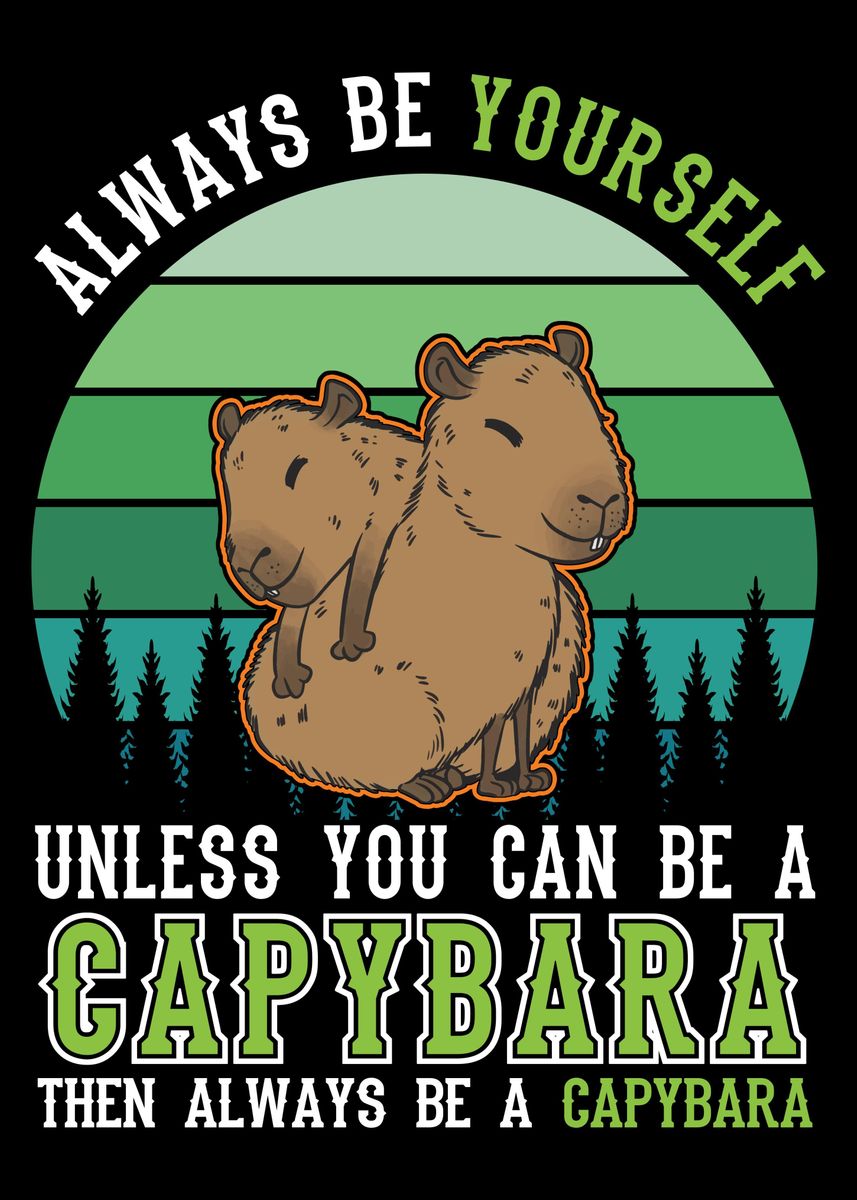 'Capybara Gift Capibara' Poster by FavoritePlates | Displate
