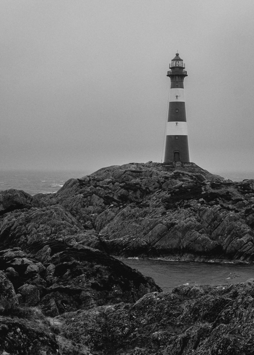 'Norwegian Lighthouse' Poster, picture, metal print, paint by Marcel ...