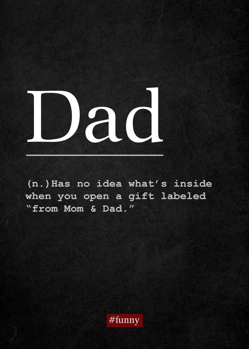  Definition Dad Poster By Funny Wall Art Displate