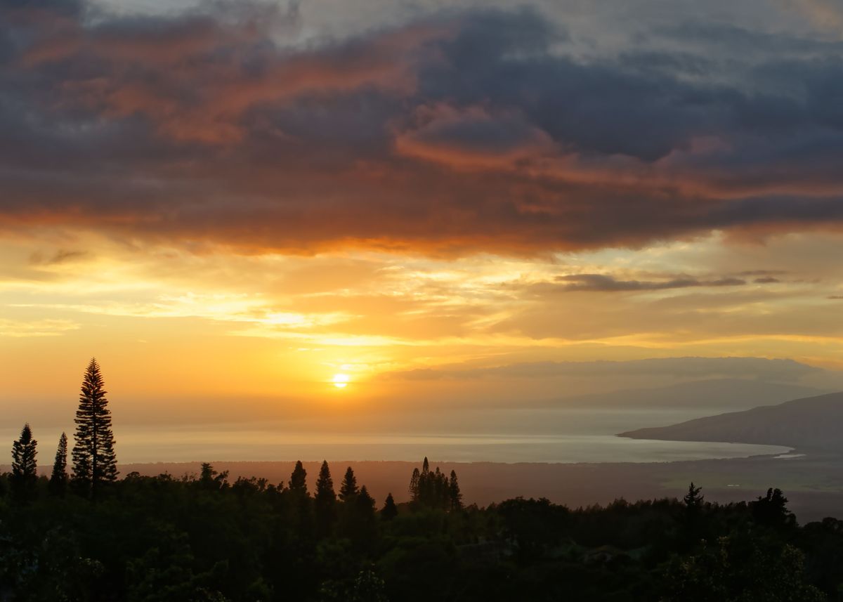 'Hawaii sunset on Maui' Poster by Ralf Lehmann | Displate