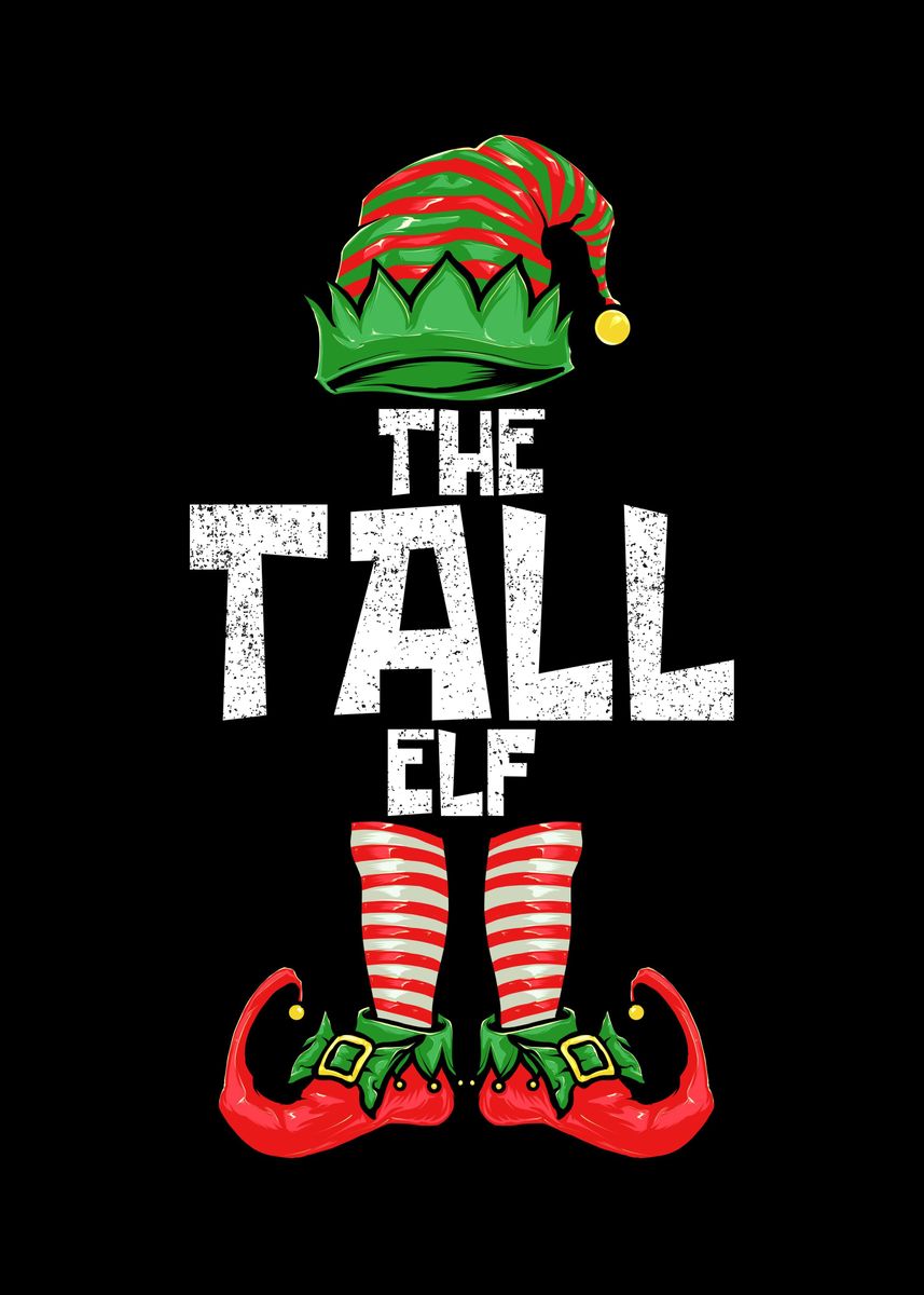 'Christmas Tall Elf' Poster by Mealla Displate