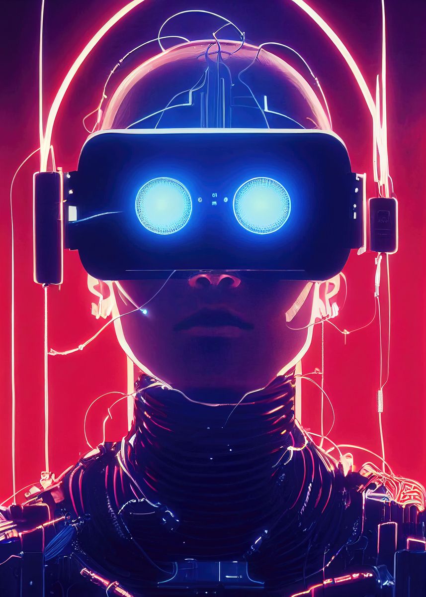 'Virtual reality of future' Poster, picture, metal print, paint by Designersen Displate