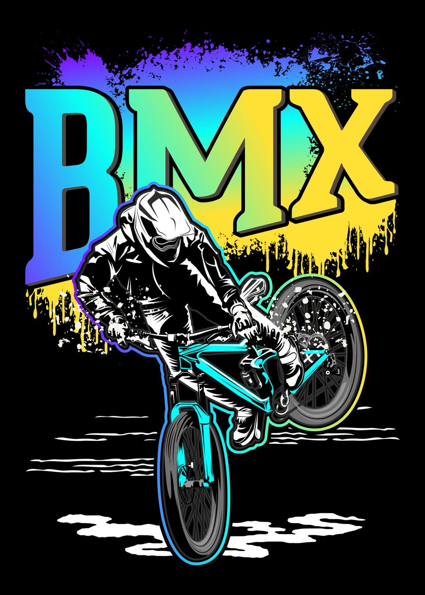 'cool Bmx Bike Boys' Poster, Picture, Metal Print, Paint By 