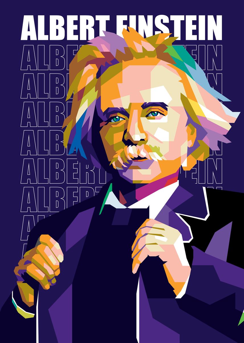 'Albert Einstein' Poster, picture, metal print, paint by Erick Sato ...