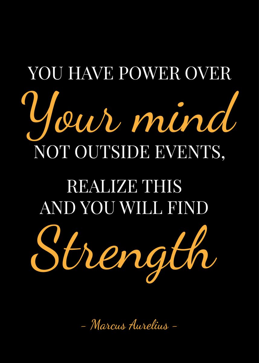 'Marcus Aurelius Quotes' Poster, picture, metal print, paint by PowerUp ...