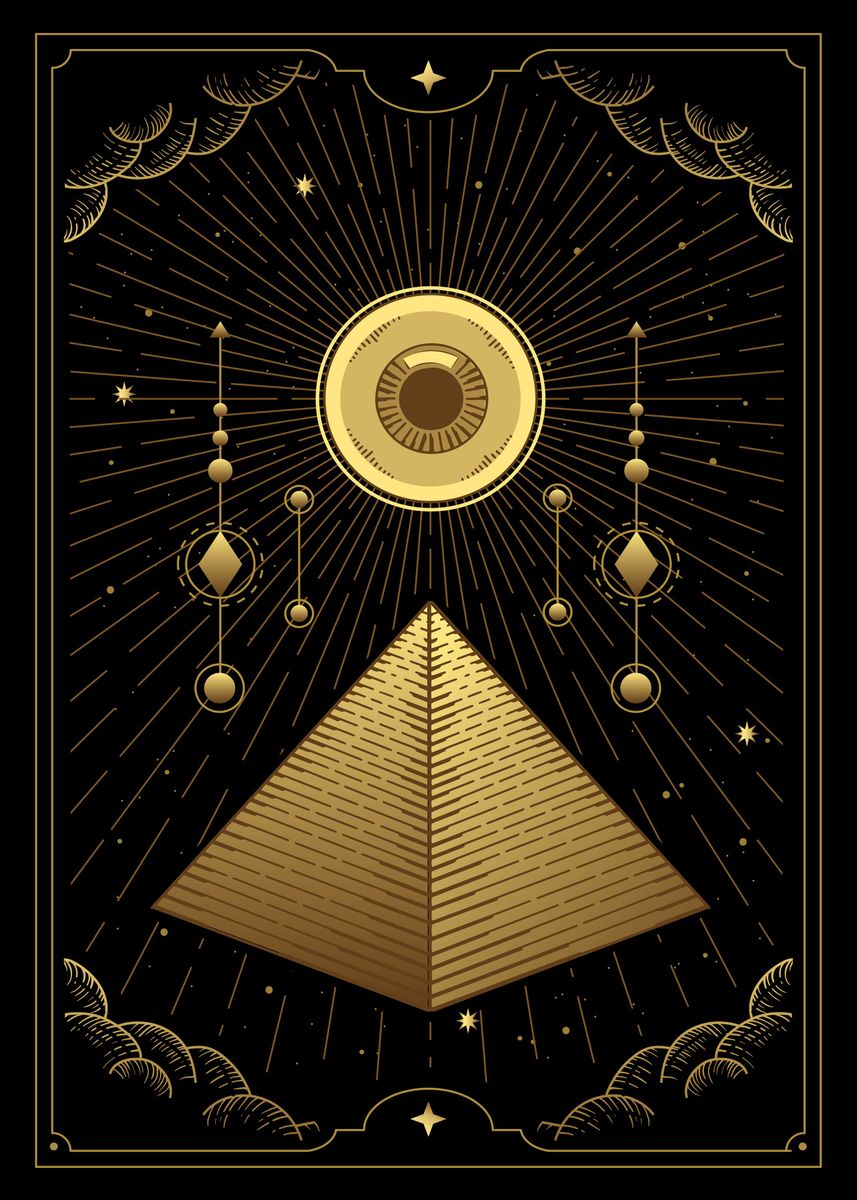 'Tarot all seeing eye' Poster by Michael Landsberger | Displate