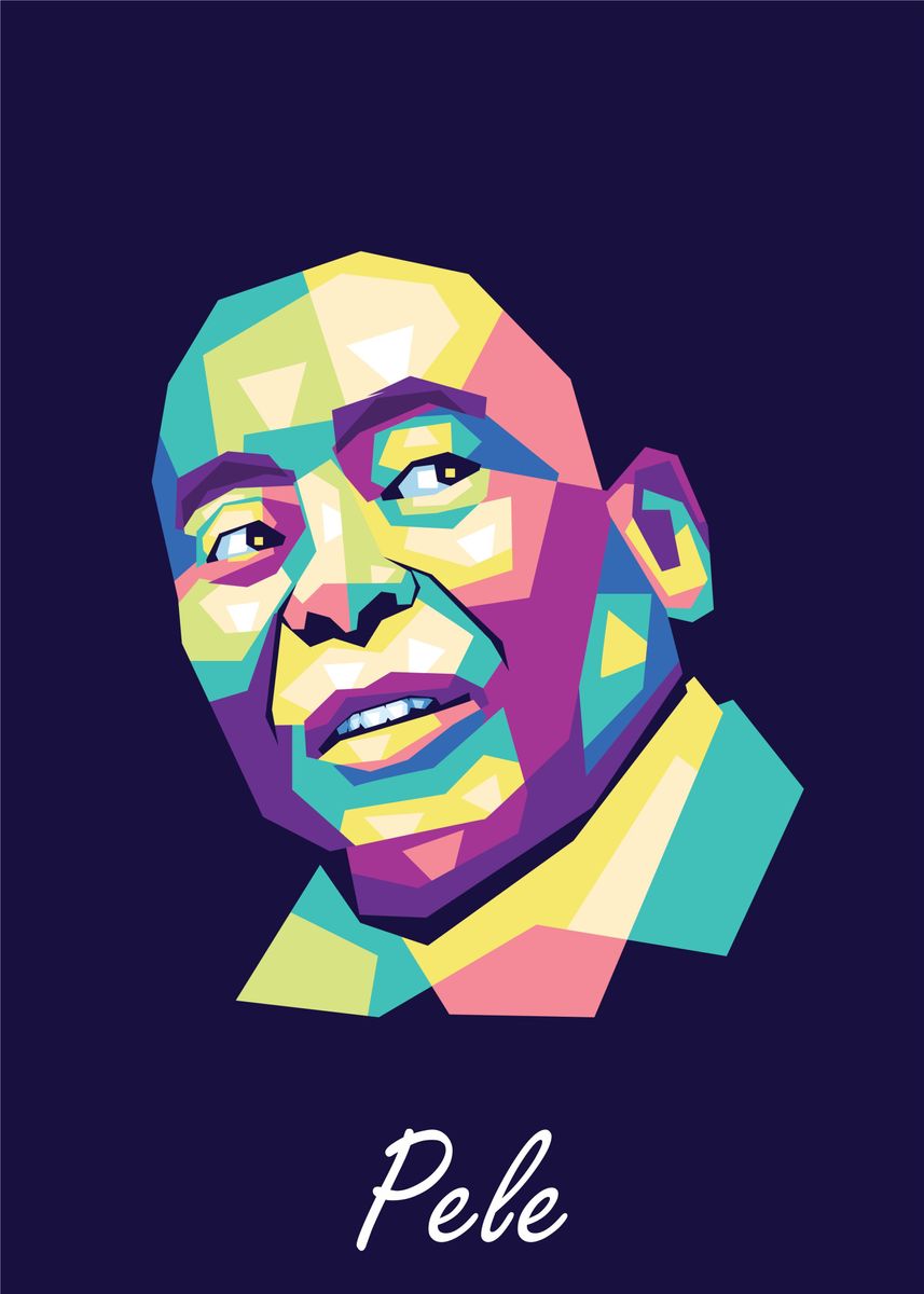 'king pele wpap' Poster, picture, metal print, paint by Saidi Say ...