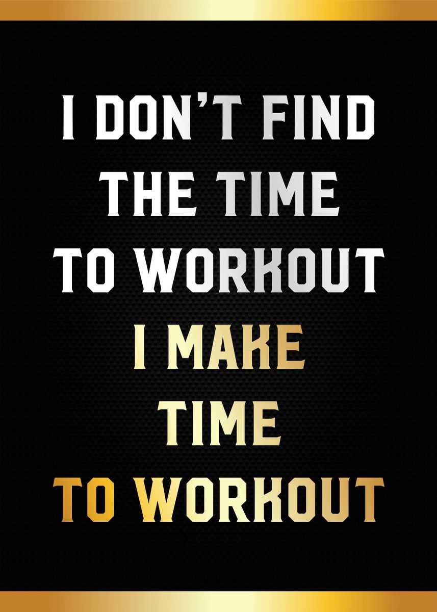 'gym fitness workout quotes' Poster, picture, metal print, paint by ...