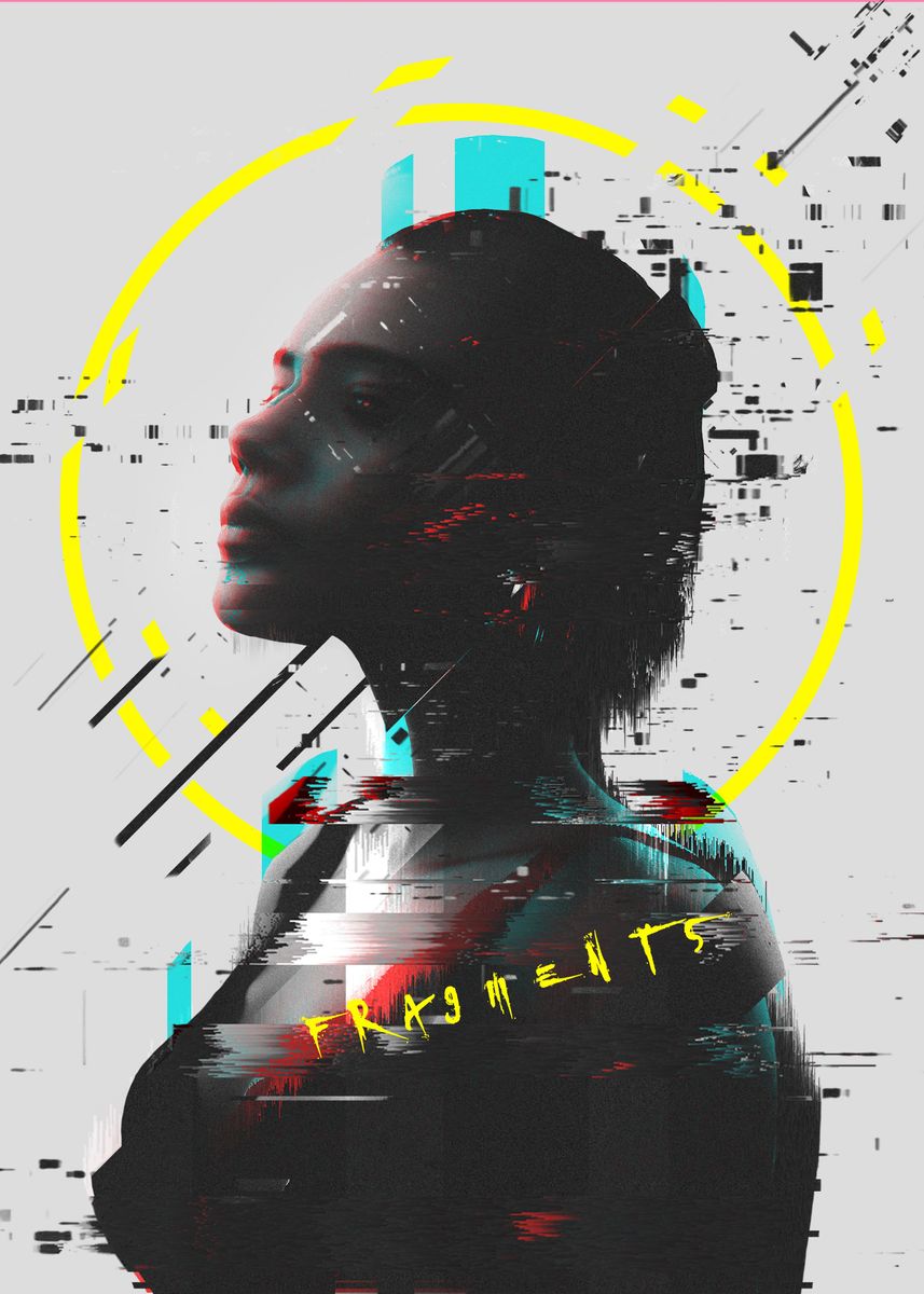 'fragments' Poster, picture, metal print, paint by TheDizzyWorld | Displate