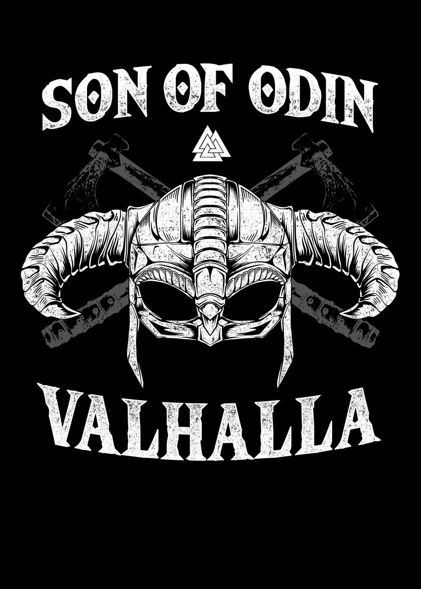 'Son of Odin Valhalla' Poster, picture, metal print, paint by biNutz ...