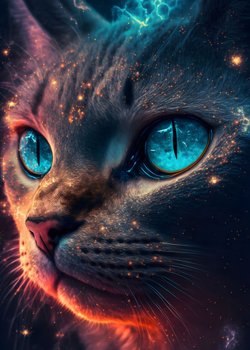 'Catception' Poster by Black Eyed | Displate
