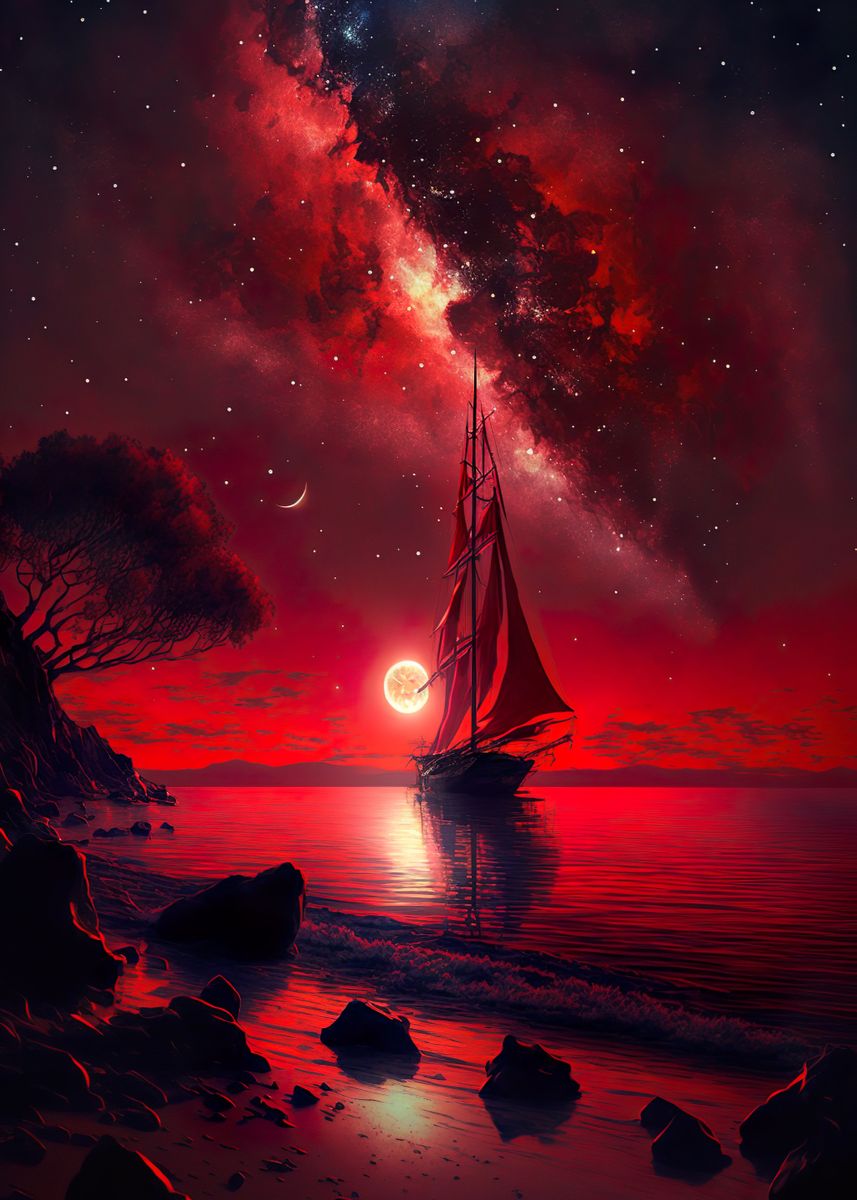 'Cosmic Twilight 2' Poster, picture, metal print, paint by Anxhela Sufa ...