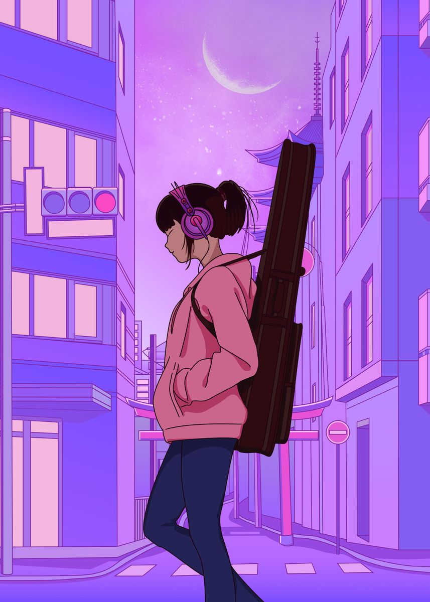 'Lofi Aesthetic' Poster, picture, metal print, paint by londho ireng