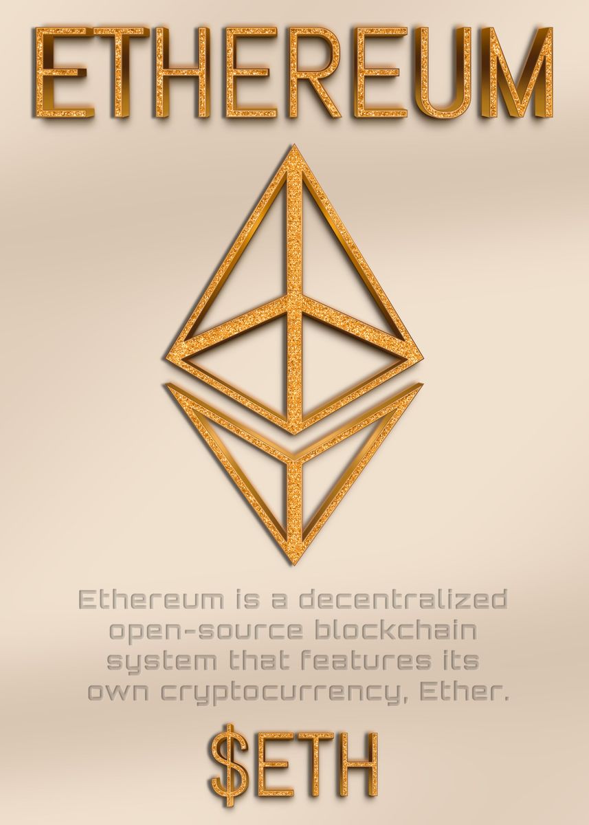 'Ethereum ETH' Poster, picture, metal print, paint by Cherney Displate